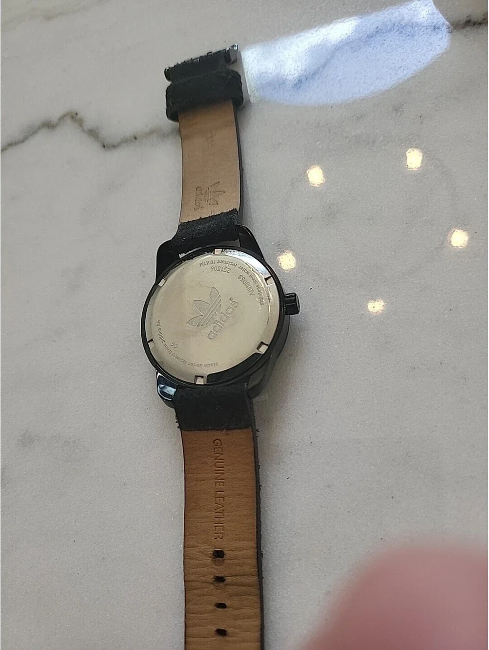 Adidas Watch Adh3053 Black 43mm Quartz Mens Watch Works New Battery OriginalBand